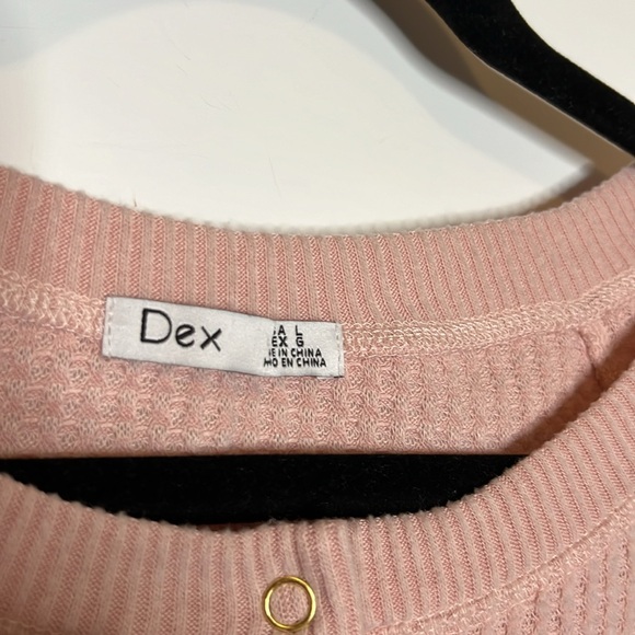 NWOT DEX Soft Waffled Crew Neck - Picture 3 of 4